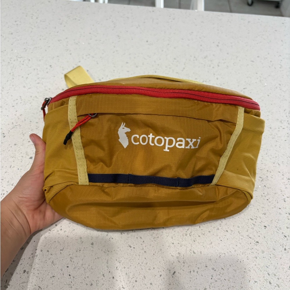 cotopaxi Mustard Yellow Waist Pack with Red Zipper LAGOS?